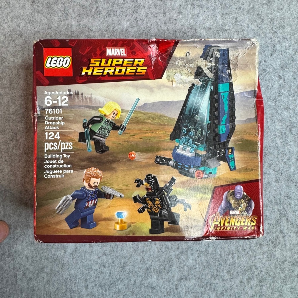LEGO Marvel 76101 Outrider Dropship Attack Avengers New Sealed with box damage